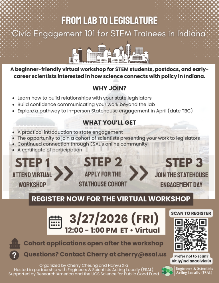 Indiana Statehouse Virtual Meeting Workshop Flyer